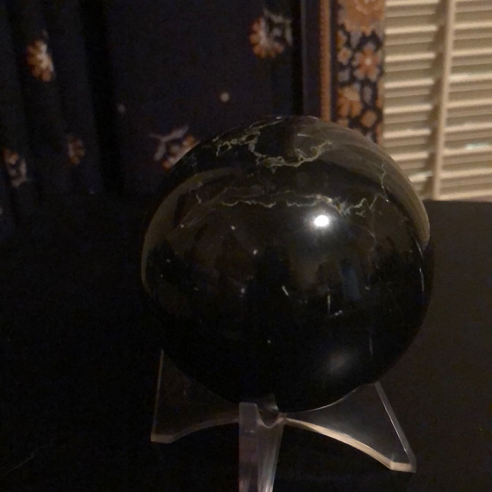 Black stone sphere